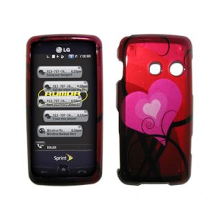 For LG Rumor Touch Case Cover Pink Hearts