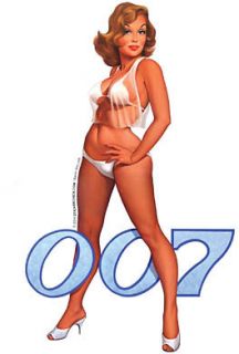Baron Von Lind Bond Girl 007 Retro Sticker Decal RARE