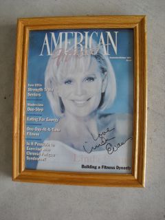 Linda Evans Signed American Fitness Magazine Framed