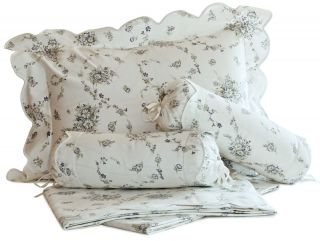 Luxury Schweitzer Linen Bed Sheet Sets Daisy Print Made in Italy