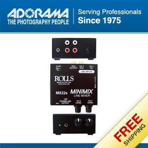 Rolls MX22S Mini Mix Line 2 Channel 1 8 and RCA Mixer