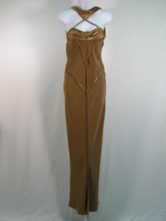 Mendel Taupe Sleeveless Full Length Dress Gown 6