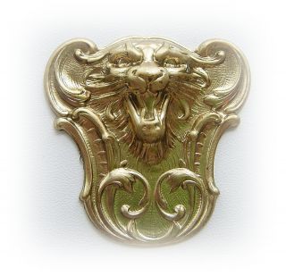 Lion Crest Shield Brass Charms Brass Stamping Jewelry Findings