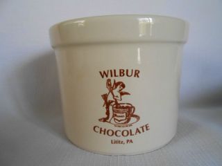 Wilbur Chocolate Lititz PA Stoneware Crock Great Collector Piece EUC