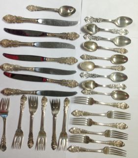 SIR CHRISTOPHER BY WALLACE STERLING SILVER FLATWARE SET SERVICE 28