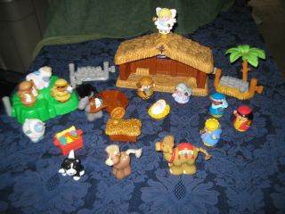 Fisher Price Little People Nativity Touch Feel Manger Christmas Jesus