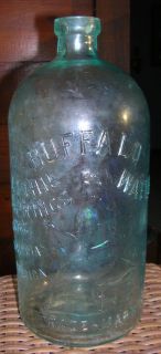Top 1880’s Buffalo Lithia Spring Mineral Water Bottle Blue