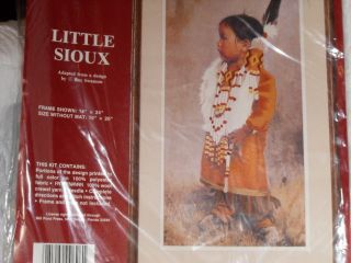 Little Sioux Crewel Picture by Needle Treasures