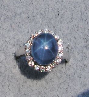 Linde Lindy Twilight Blue Star Sapphire Created SS Ring