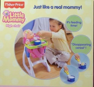 New Fisher Price Little Mommy Doll High Chair