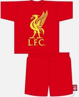 Liverpool Adults Mens Liverbird Pyjamas Shorts Red
