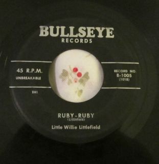 Little Willie Littlefield Original U s Bullseye 7 45 Ruby Ruby Easy