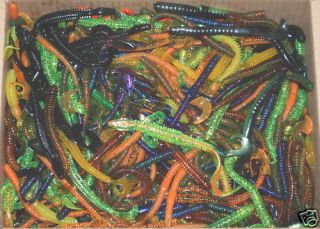 Lot of Soft Plastic Lures 4 Pounds Worms Lizards Craws
