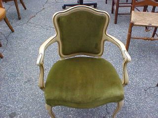 Vintage French Country Provincial Style Upholstered Living Room Arm