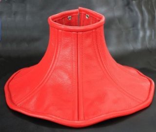 Red Over Shoulder Real Cow Leather Neck Corset s XL