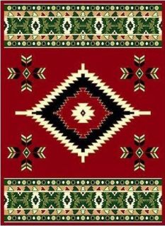 Southwestern Apache Theme 5x8 Area Rug Carpet Lodge Design Red