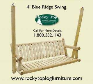 Porch Swing Cedar Rustic Log Patio Furniture