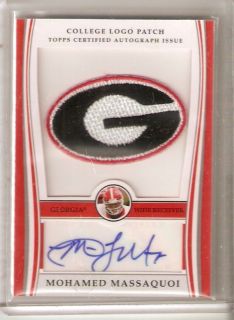 Mohamed Massaquoi 09 Topps College Logo Patch Auto 250