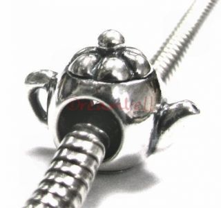 Sterling Silver Little Tea Pot European Bead Charm 925