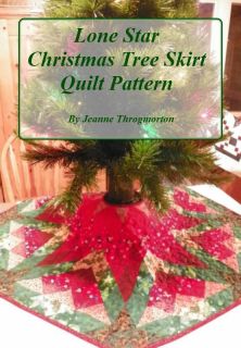 Lone Star Christmas Tree Skirt Quilt Instructions Pattern Only