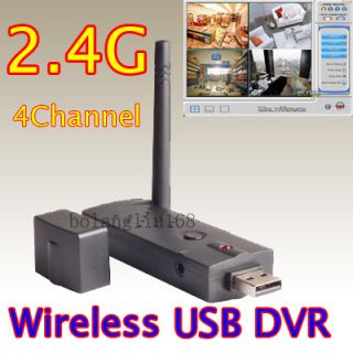 4G 4CH Fluency Live Wireless Camera Receiver USB DVR DVR Video Audio