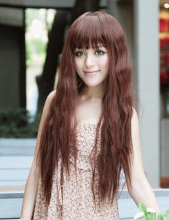 Corn Stigma Long Wave Fluffy Full Wig High Heat Resistant Hair Can Be
