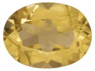 Natural Golden Heliodor Beryl Single Loose Gemstone 8x6mm Oval