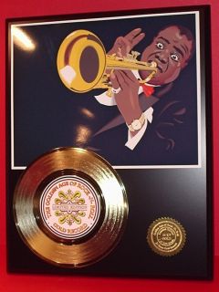 Louis Armstrong 24KT Award Quality Gold 45 Record Edition Display Free