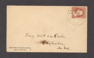 1859 Cover Letter 3c Type IV 26A Saint Louis
