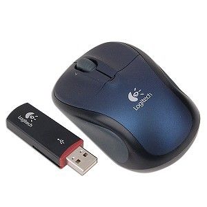 Logitech V220 USB Wireless Midnight Blue Optical Mouse