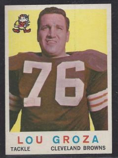 1959 Topps Lou Groza Cleveland Browns 60