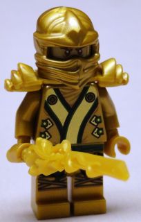NEW Lego Gold Ninja Loyd Minifig NINJAGO Golden Ninja Minifigure w