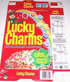 1992 Canadian Lucky Charms Cereal Box BB007