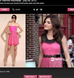 Sexy Lucy Hales Pink Lace Dress on Pretty Little Liars