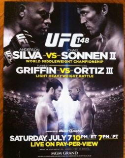UFC 148 Anderson Silva vs Chael Sonnen II Mini Size Poster 8 5x 11
