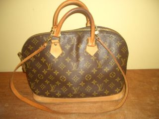 Authentic Louis Vuitton Monogram Leather Shoulder Bag Handbag RARE