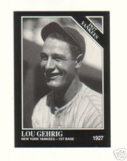 1991 Conlon Collection Card 111 Lou Gehrig