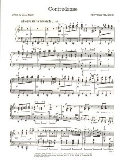 Contredanse Ludwig Van Beethoven Classical Piano Solo Sheet Music