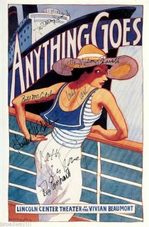 Patti LuPone Anything Goes Cast Signed 1987 Program