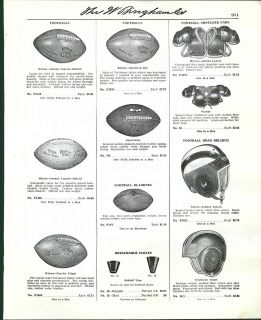 1950 Ad Wilson Johnny Lujack Scarlet Leather Football Helmet Charley