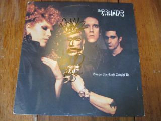 Cramps Songs The Lord Taught Us 12 SIGNED Lux Interior Poison Ivy+