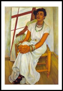 Art Poster Diego Rivera Portrait of Lupe Marín