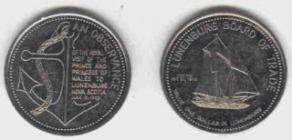 1983 Lunenburg Nova Scotia Trade Dollar Bluenose II