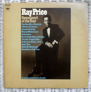 Ray Price 1969 LP Sweetheart of The Year VG