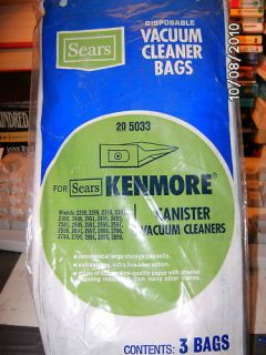 Kenmore Canister Vacuum Cleaner Bags NIP