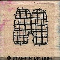 Stampin Up Wood Mounted Rubber Stamp Letter M