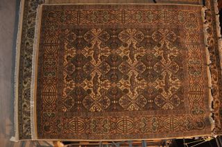 8x10 Wool Area Rug Persian Jaipur Handmade Beige Rust