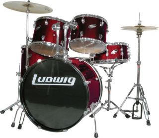 Ludwig Accent CS Wine Drum Kit with Zildjian Cymbals LC125(4) + ZBTS3P