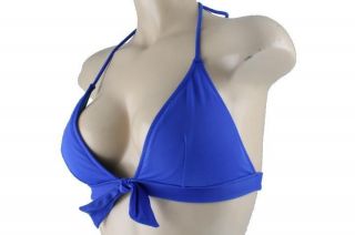 Famous Catalog NEW Blue Knot Front Push Up Triangle Swimsuit Tops