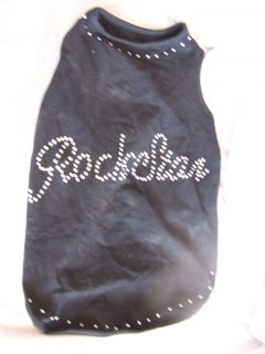 Rock Star Silver Glitter Doggie Vest Jacket Cotton Poly Large S4201